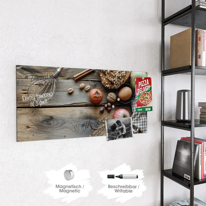 Magnettafel - Backzutaten im Herbst