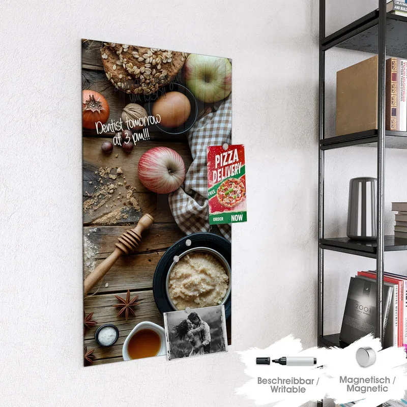 Magnettafel - Backzutaten im Herbst