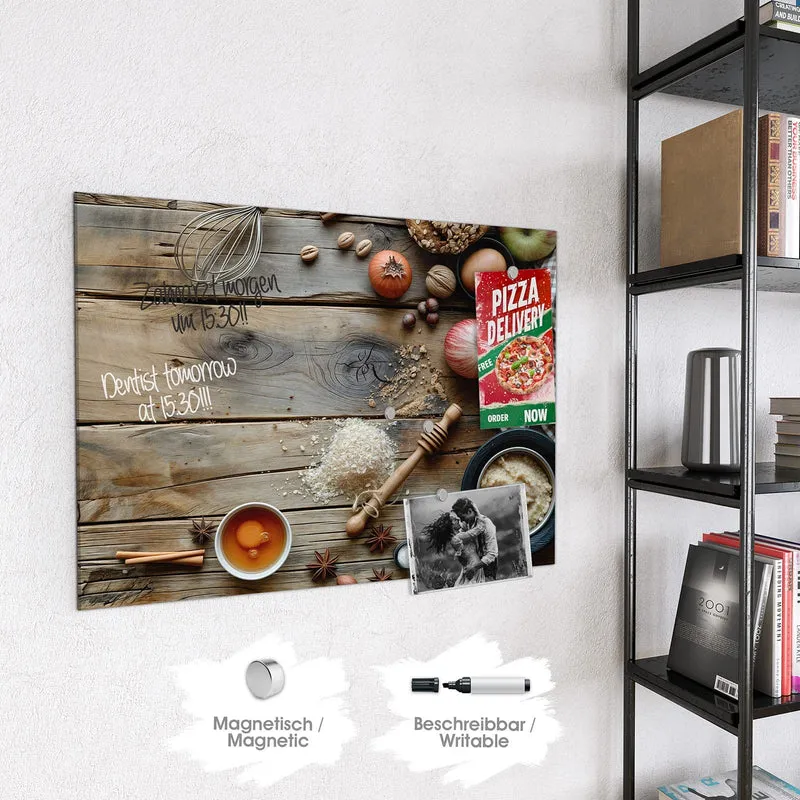 Magnettafel - Backzutaten im Herbst