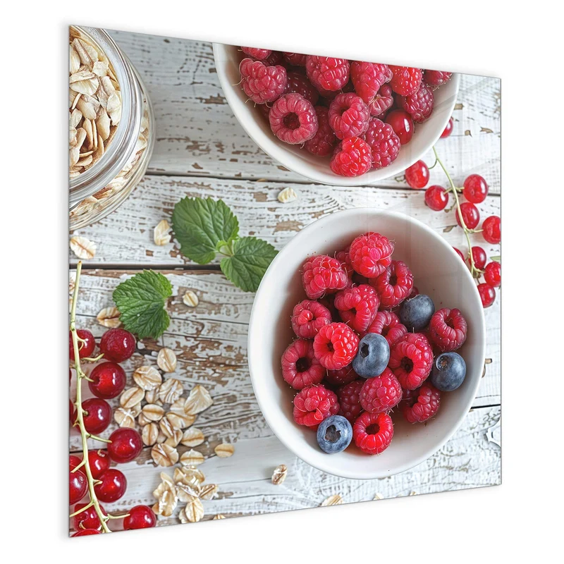 Magnettafel - Beeren und Haferflocken