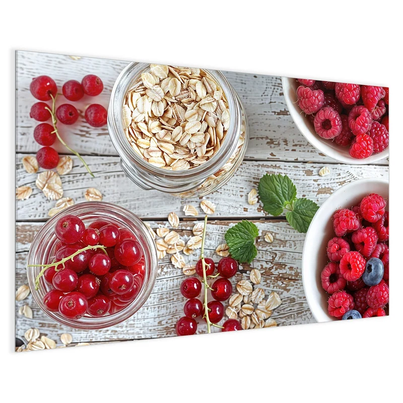 Magnettafel - Beeren und Haferflocken