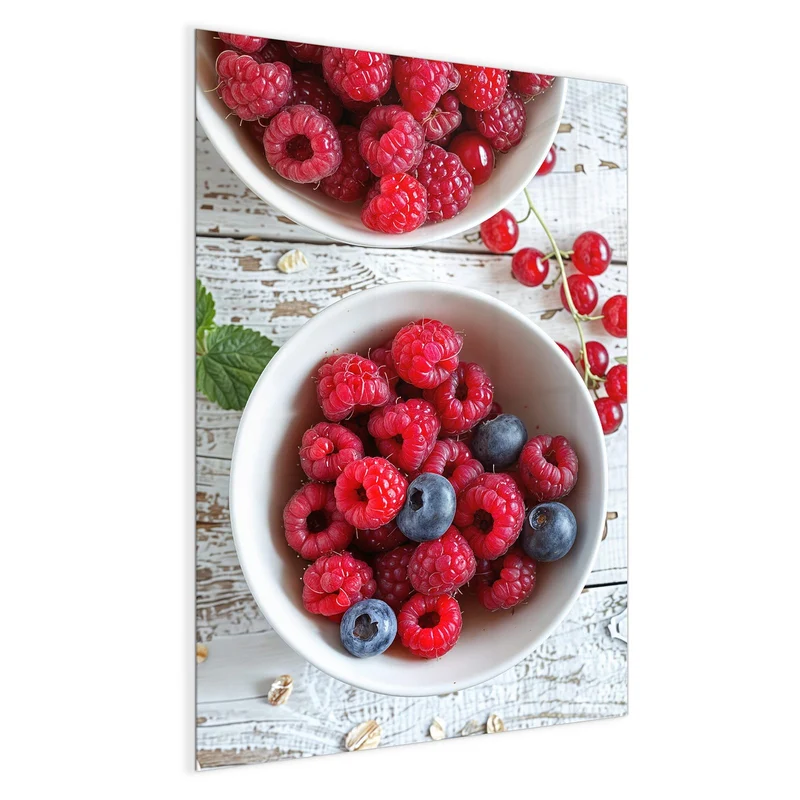 Magnettafel - Beeren und Haferflocken