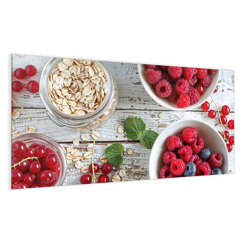 Magnettafel - Beeren und Haferflocken