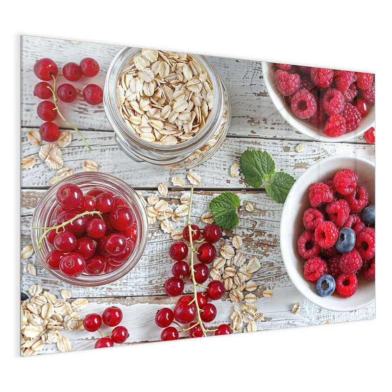 Magnettafel - Beeren und Haferflocken