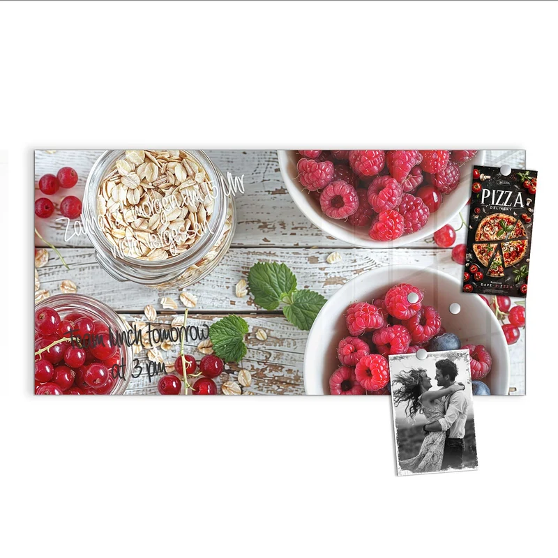 Magnettafel - Beeren und Haferflocken