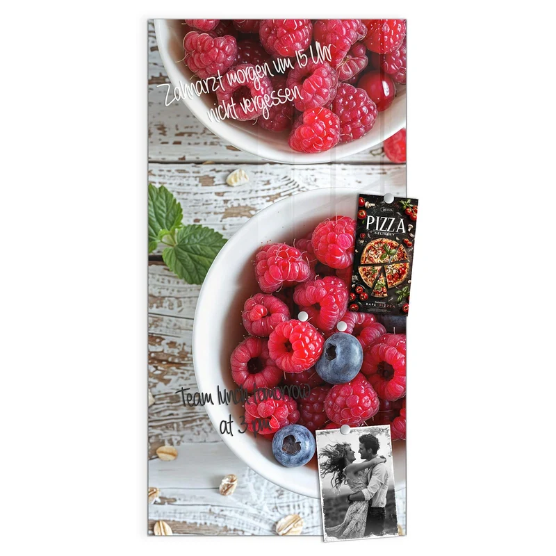 Magnettafel - Beeren und Haferflocken
