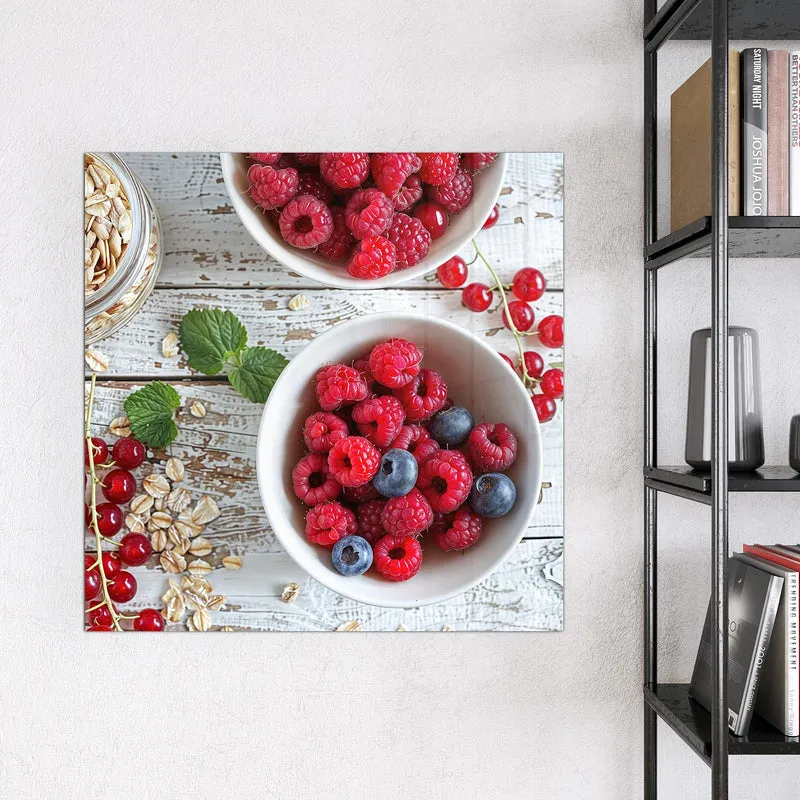 Magnettafel - Beeren und Haferflocken