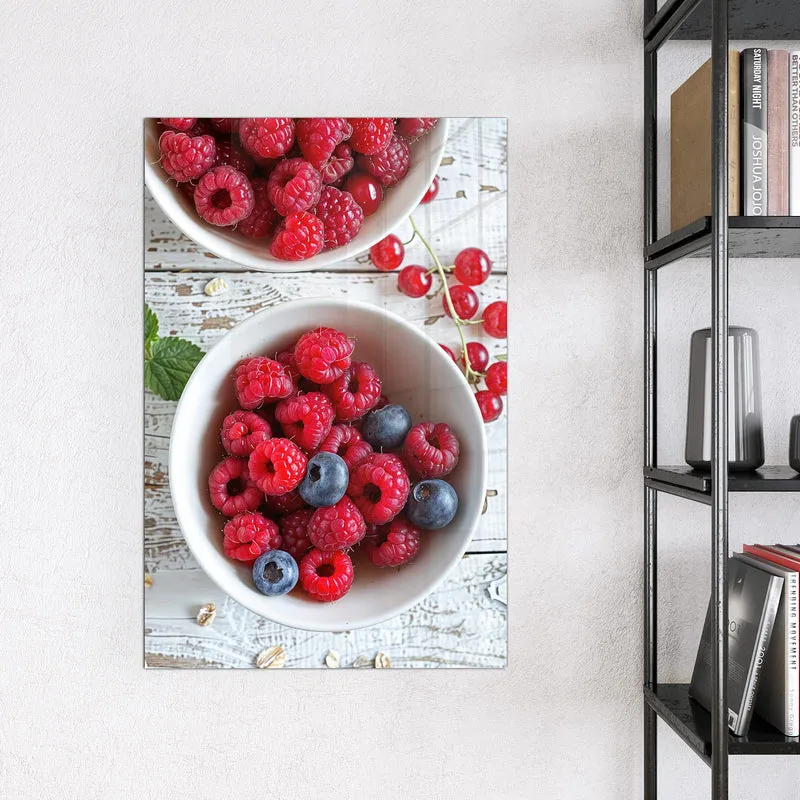 Magnettafel - Beeren und Haferflocken