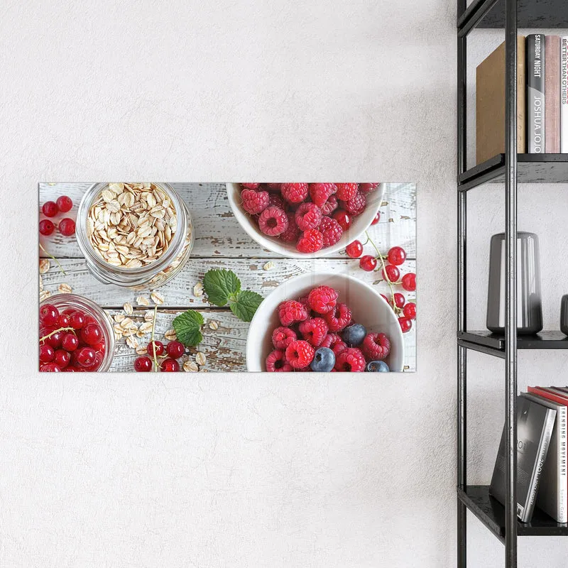 Magnettafel - Beeren und Haferflocken
