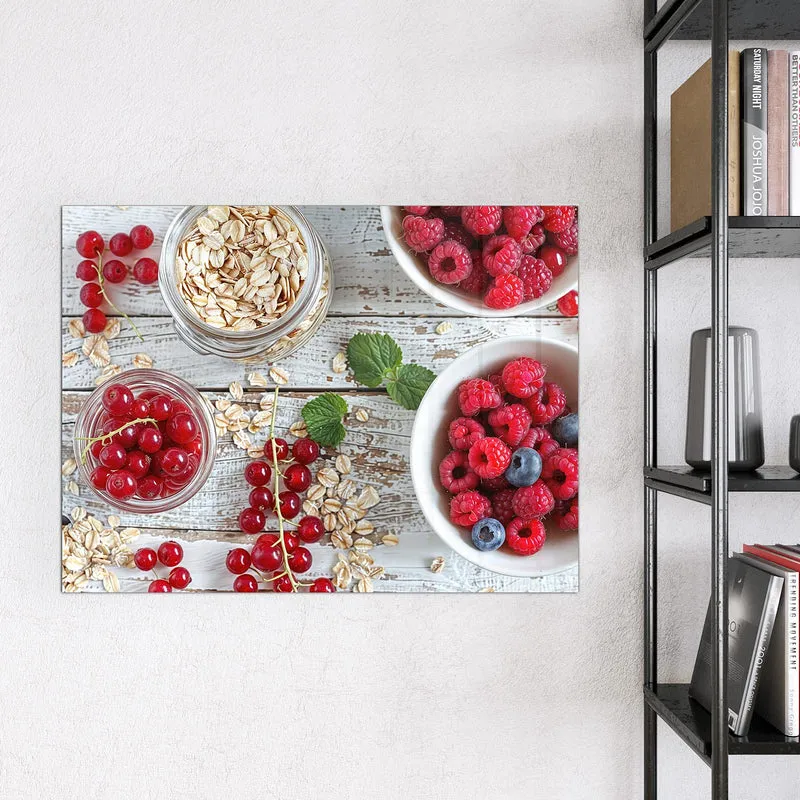 Magnettafel - Beeren und Haferflocken