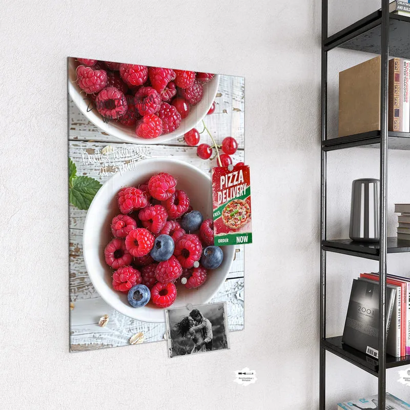Magnettafel - Beeren und Haferflocken