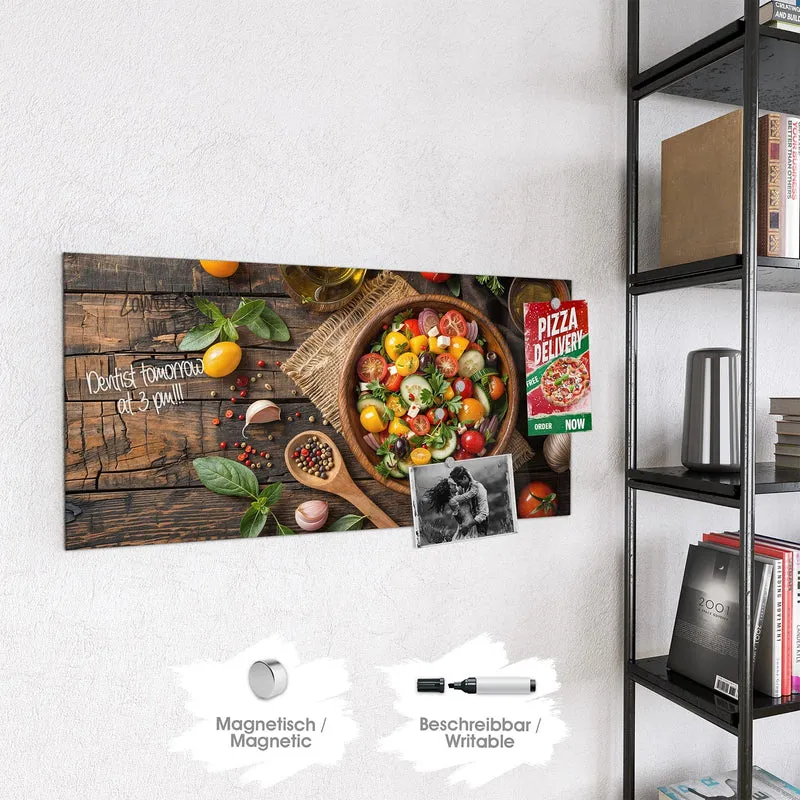 Magnettafel - Salat in der Holzschale