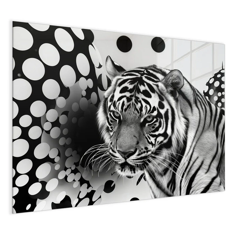 Magnettafel - Tiger und Kreise