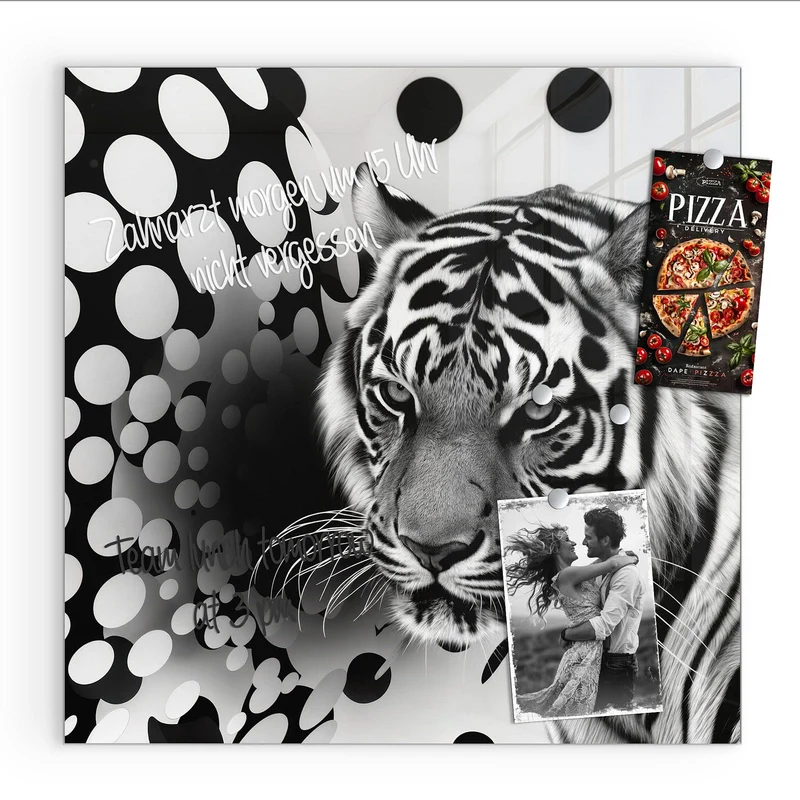 Magnettafel - Tiger und Kreise
