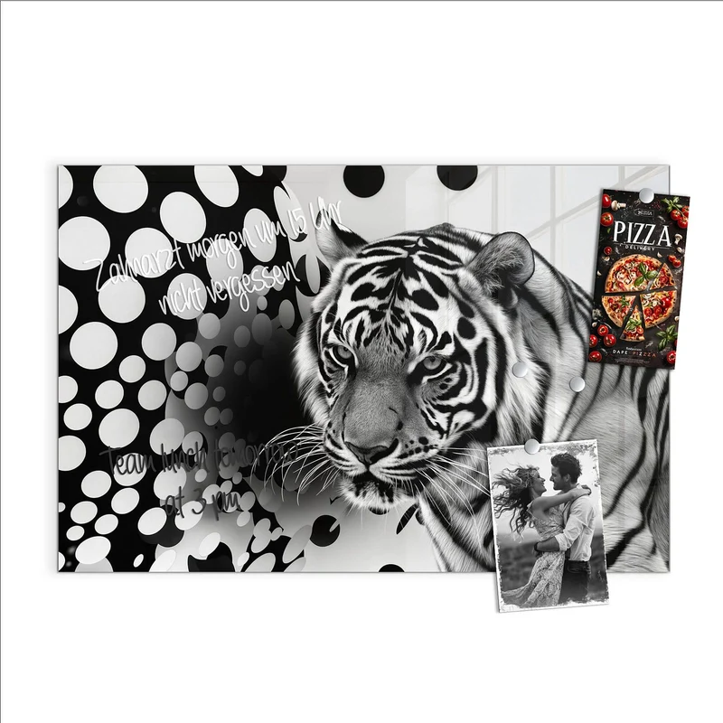 Magnettafel - Tiger und Kreise