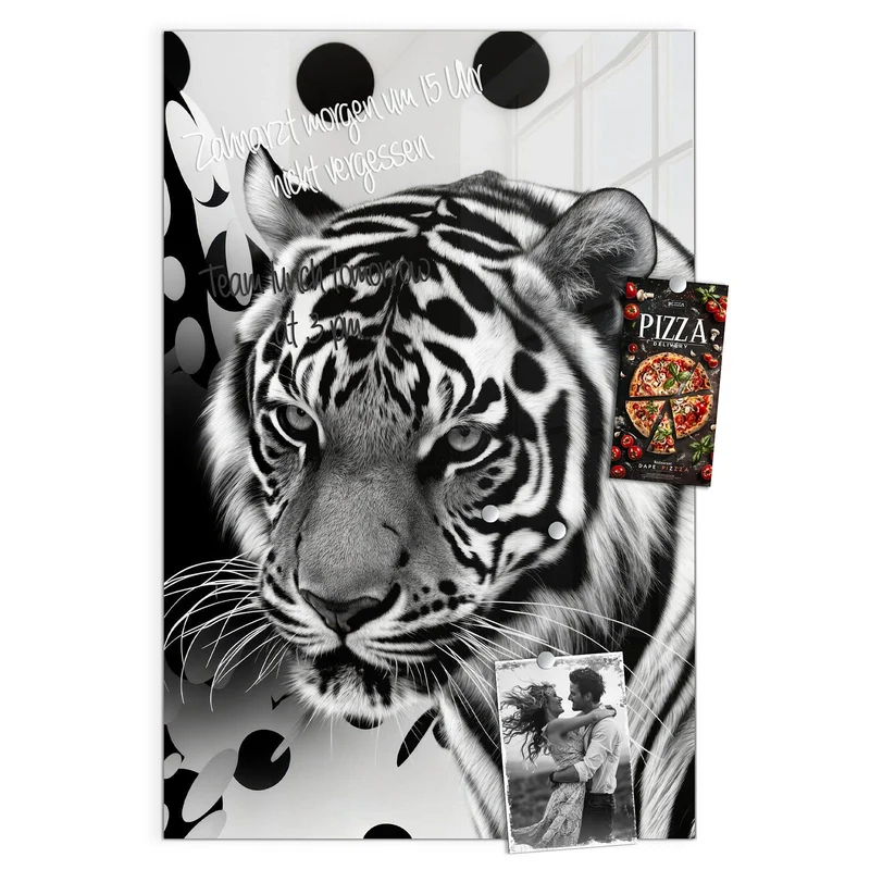 Magnettafel - Tiger und Kreise