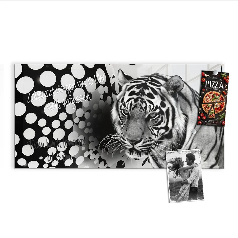 Magnettafel - Tiger und Kreise