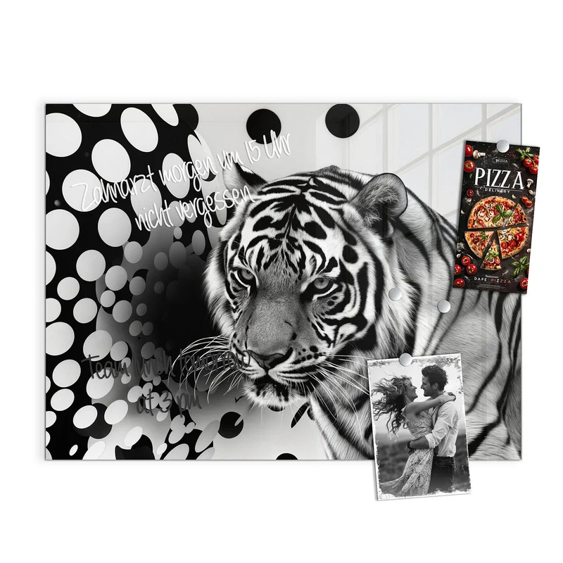 Magnettafel - Tiger und Kreise