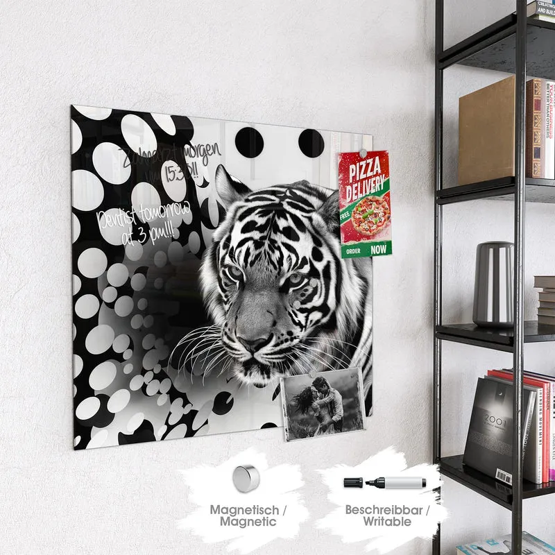 Magnettafel - Tiger und Kreise
