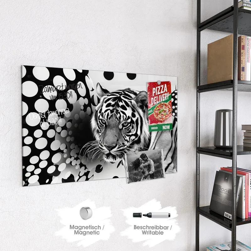 Magnettafel - Tiger und Kreise