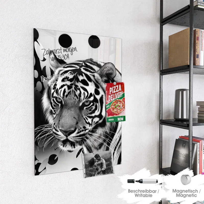 Magnettafel - Tiger und Kreise
