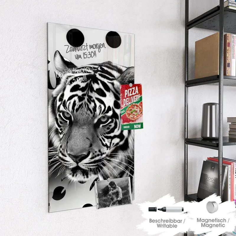 Magnettafel - Tiger und Kreise