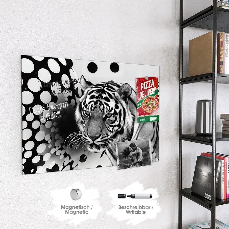 Magnettafel - Tiger und Kreise