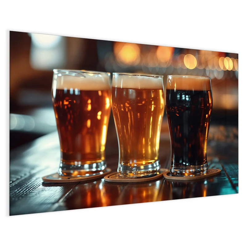 Magnettafel - Drei Biersorten