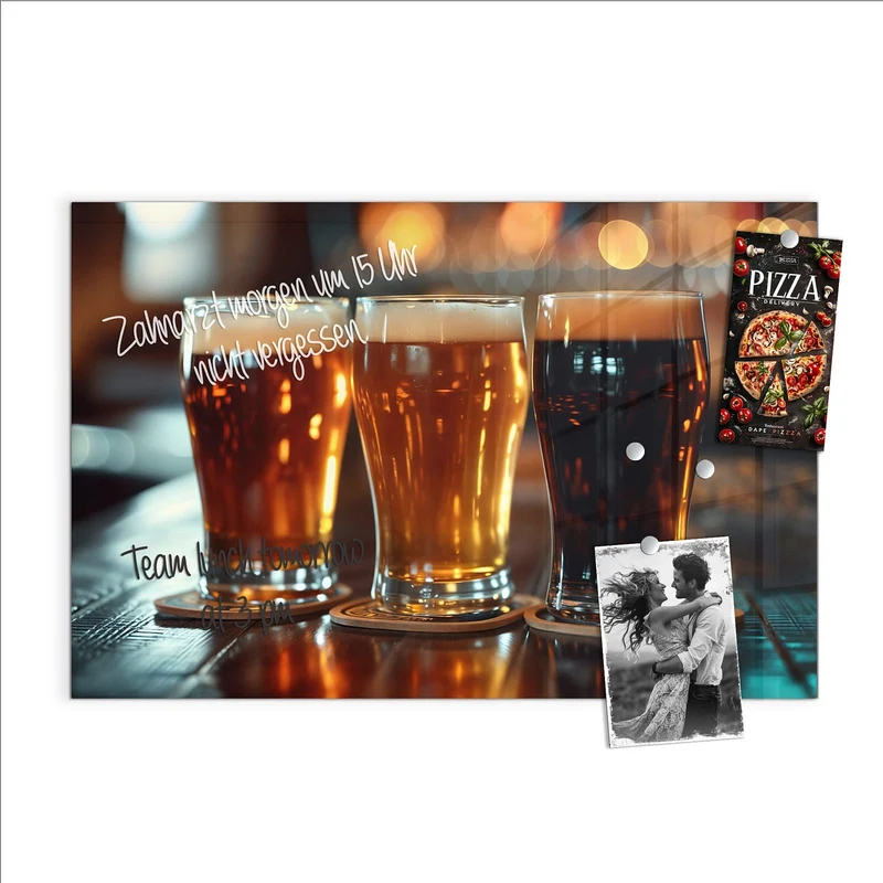 Magnettafel - Drei Biersorten
