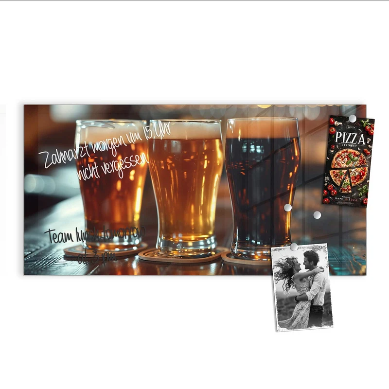 Magnettafel - Drei Biersorten