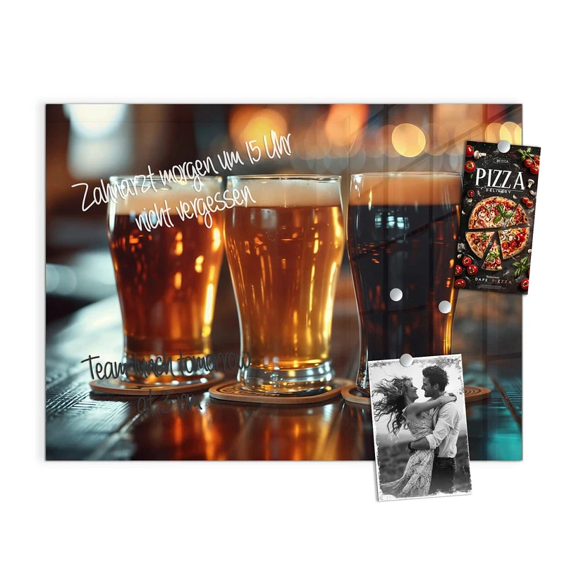 Magnettafel - Drei Biersorten