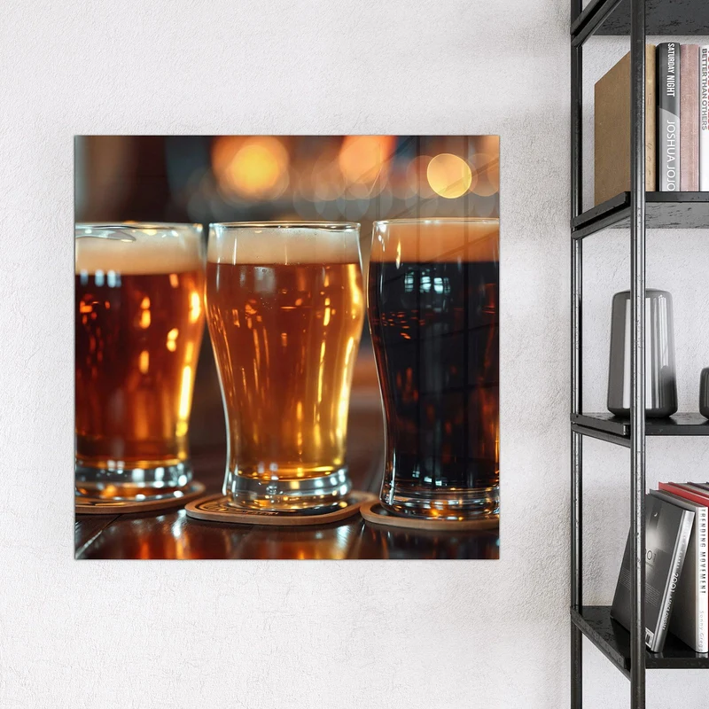 Magnettafel - Drei Biersorten