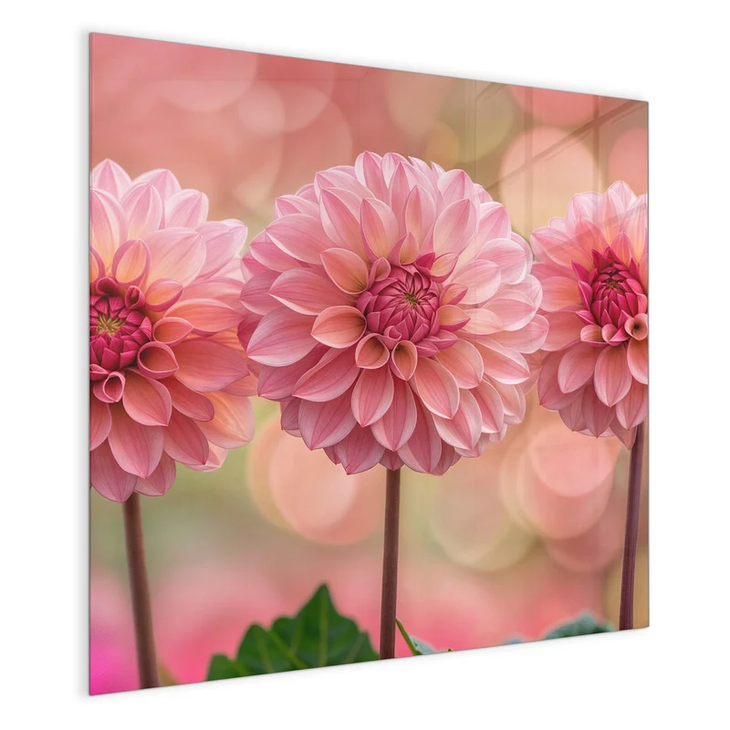Magnettafel - Drei rosa Dahlien