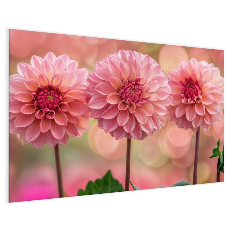 Magnettafel - Drei rosa Dahlien