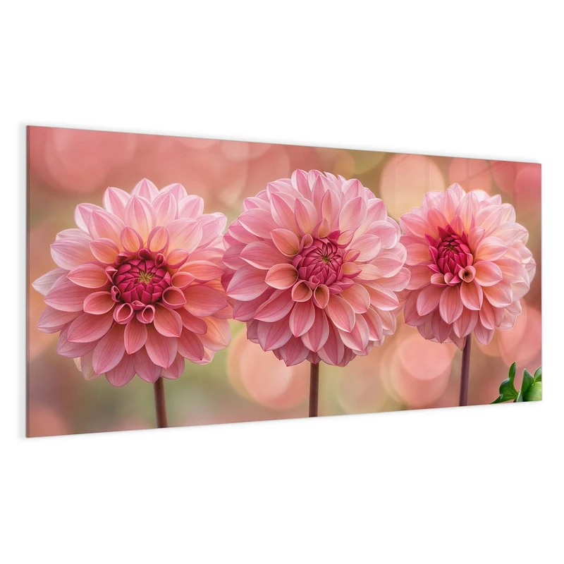 Magnettafel - Drei rosa Dahlien