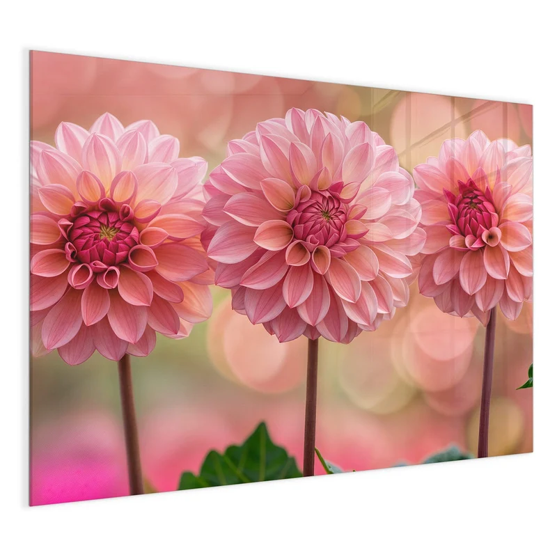 Magnettafel - Drei rosa Dahlien