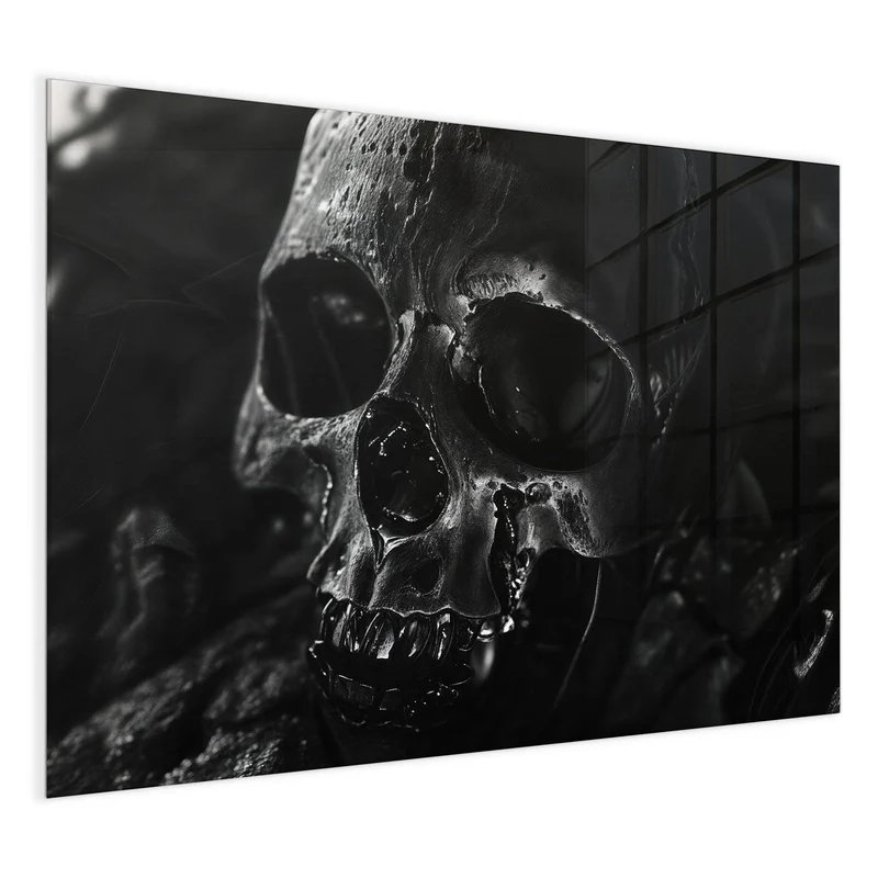 Magnettafel - Dunkler Totenkopf