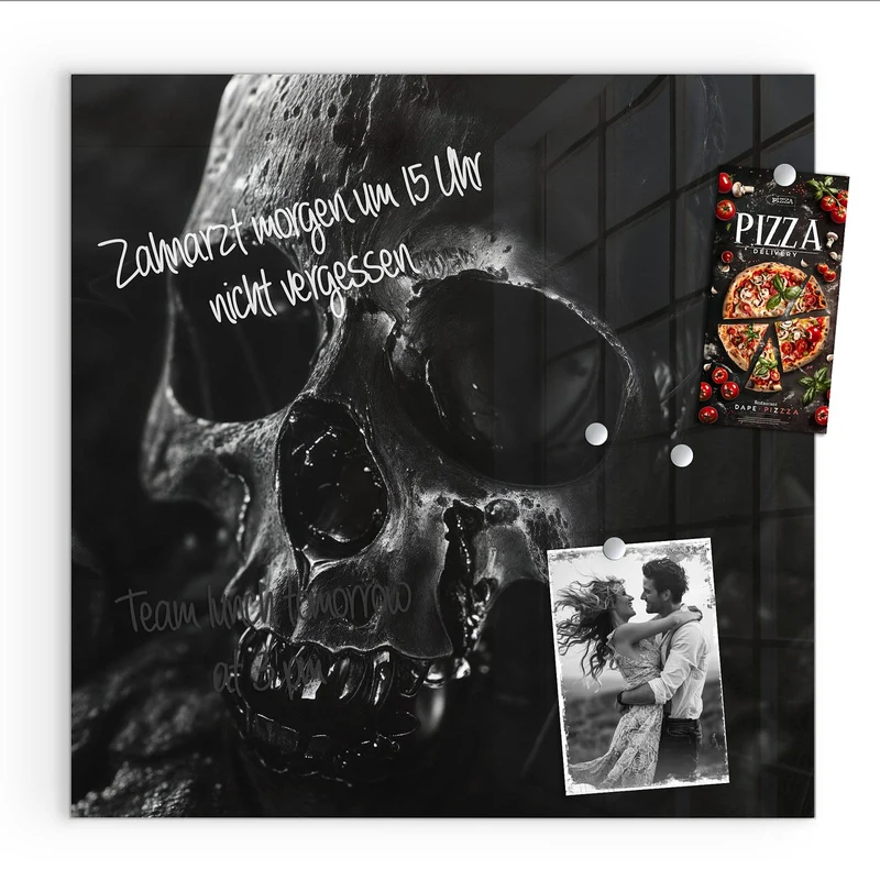 Magnettafel - Dunkler Totenkopf