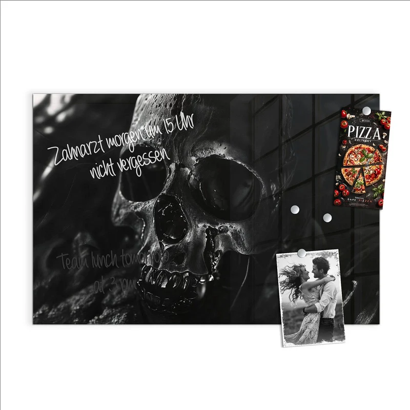 Magnettafel - Dunkler Totenkopf