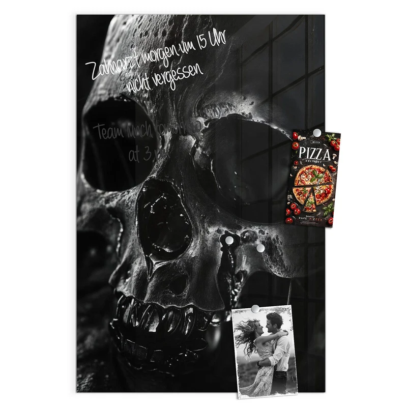 Magnettafel - Dunkler Totenkopf