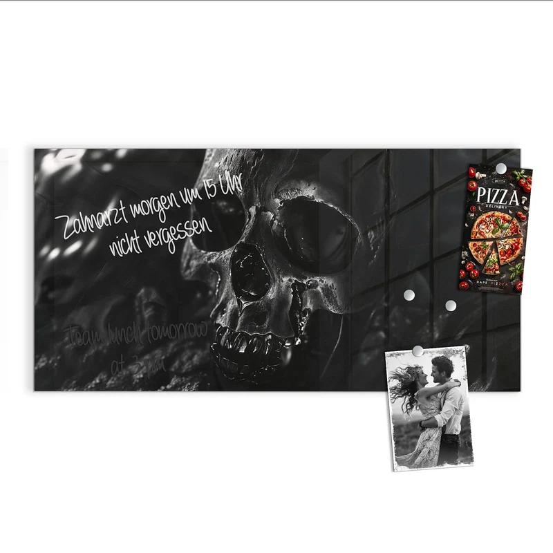 Magnettafel - Dunkler Totenkopf