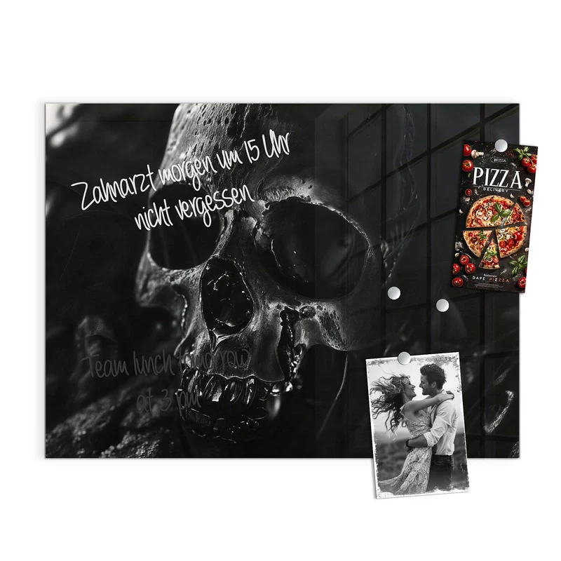 Magnettafel - Dunkler Totenkopf