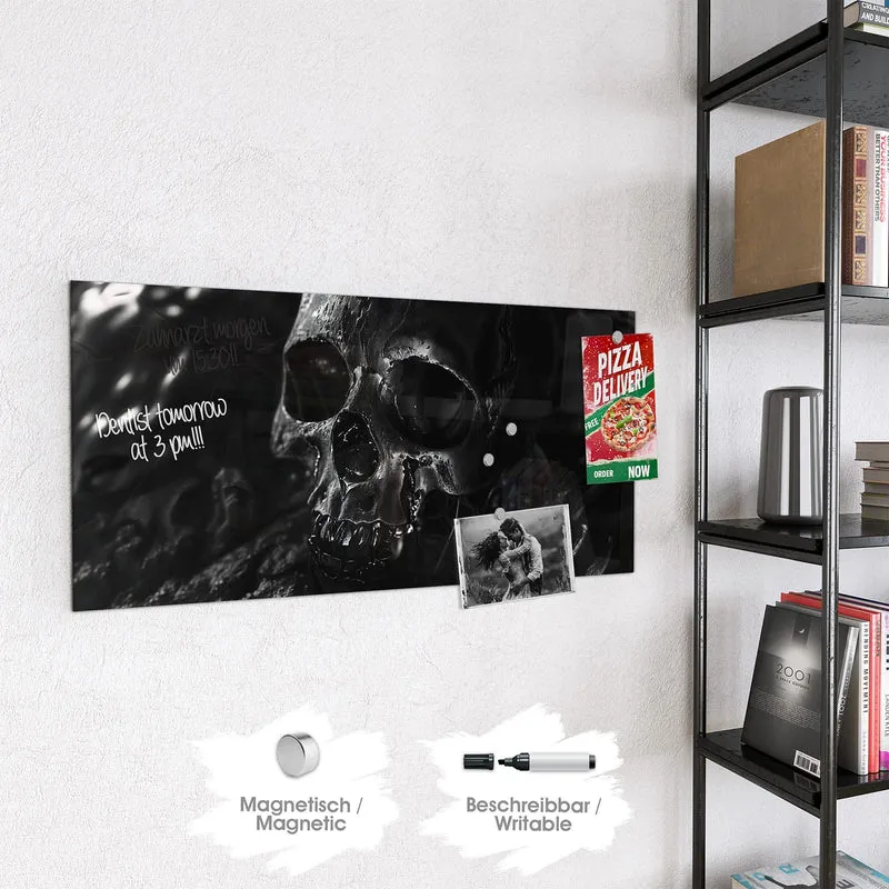 Magnettafel - Dunkler Totenkopf
