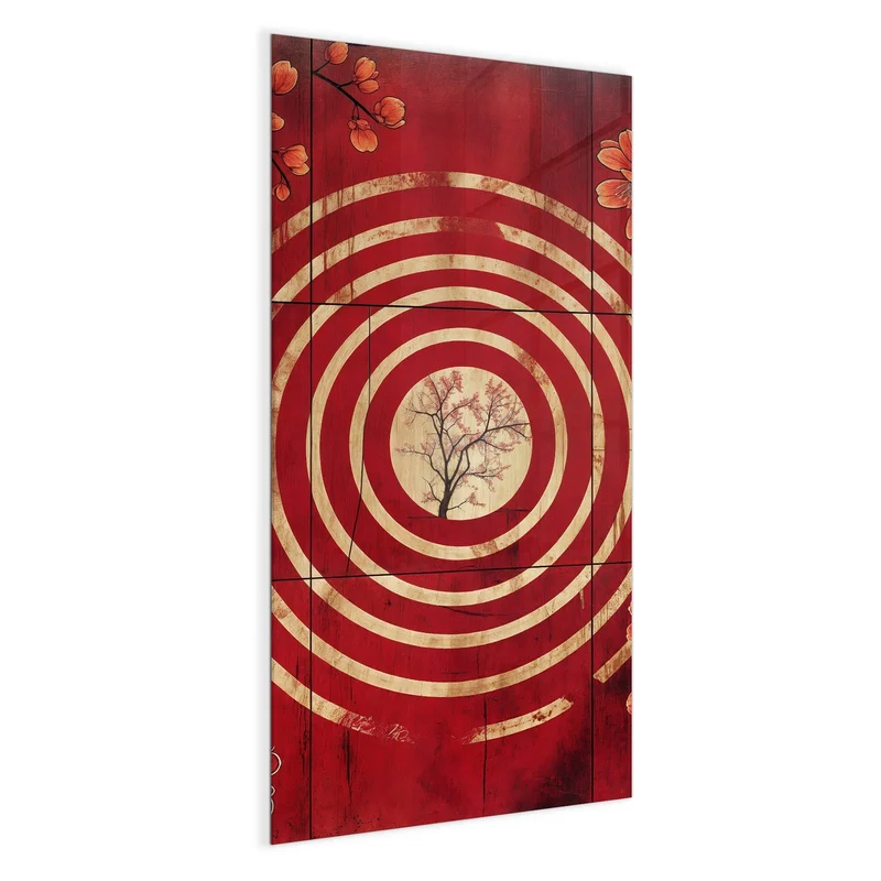 Magnettafel - Baum im goldenen Kreis