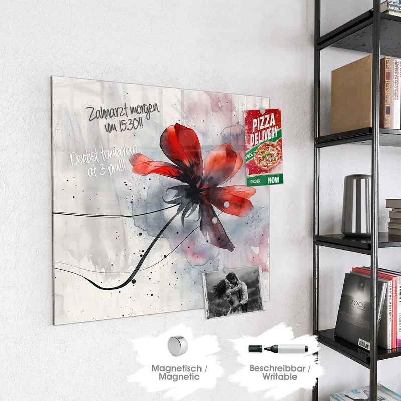 Magnettafel - Abstrakte Blüte