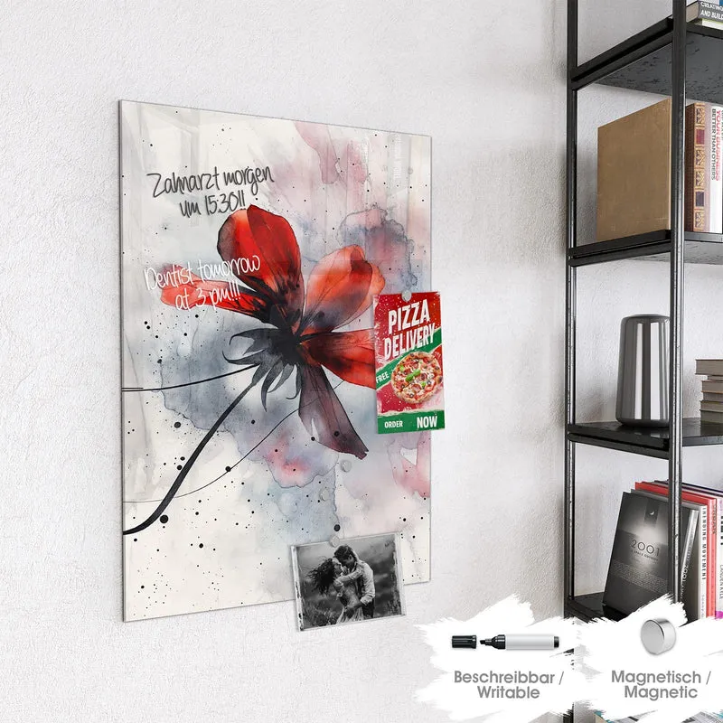 Magnettafel - Abstrakte Blüte
