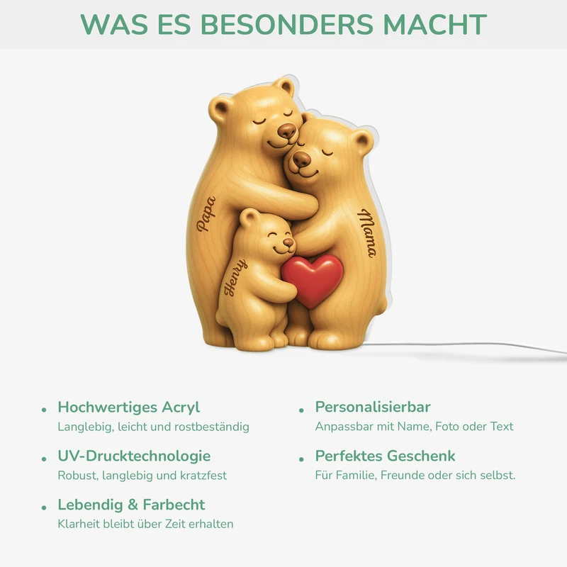 Familie Bär - Personalisierte Geschenke Familie | Lightbox