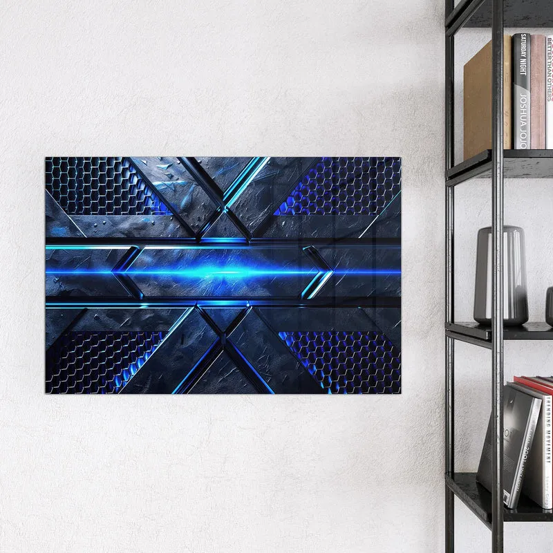 Magnettafel - Blauer Lichtstreifen