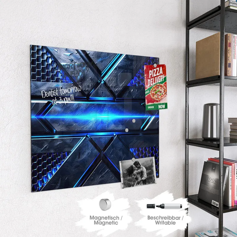 Magnettafel - Blauer Lichtstreifen