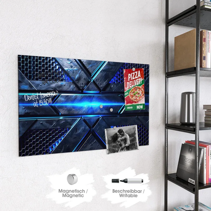 Magnettafel - Blauer Lichtstreifen